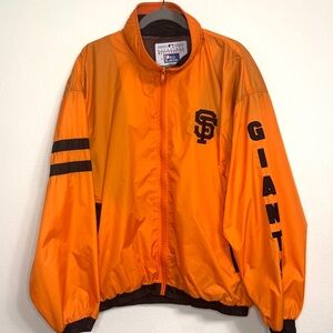 RARE Vintage Orange San Francisco Giants Pro Player 90’s Windbreaker Jacket L